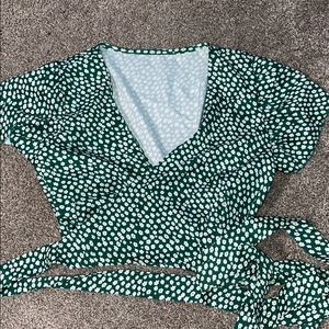 cropped wrap t shirt